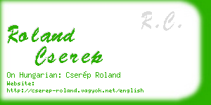 roland cserep business card