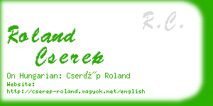 roland cserep business card